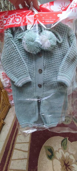 Вязанный комбензон 6-16мес