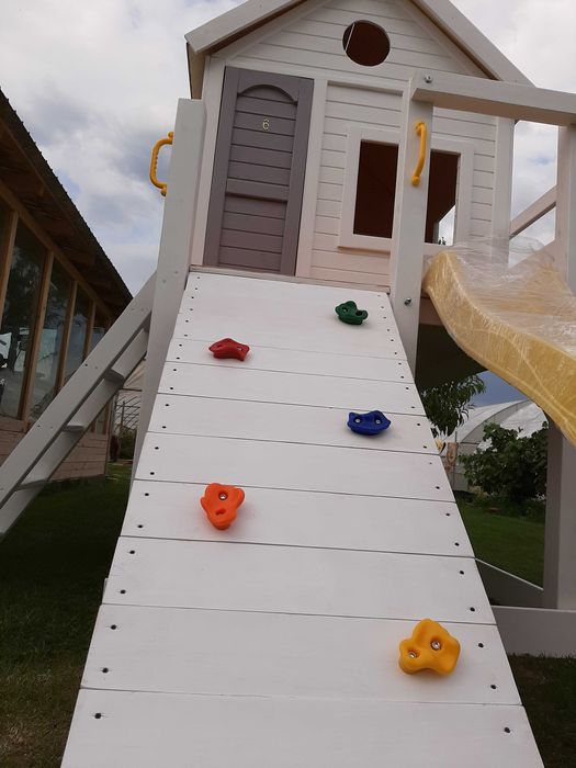 *New*  Casuta copii Emma, loc de joaca, tobogan, escalada, leagane