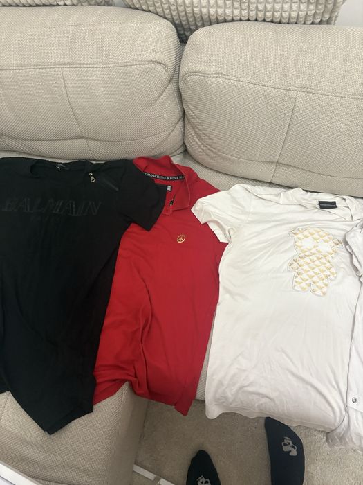 Тениски Love Moschino 50€, Balmain x2,70€ Emporio Armani60€