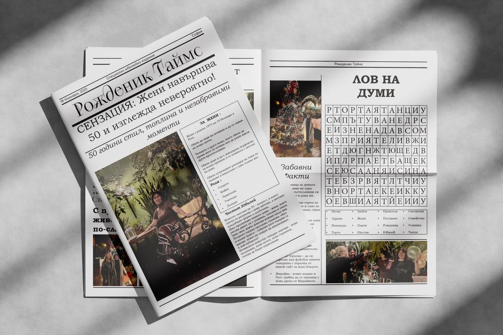 Персонализирани дигитални картички и вестник – уникален подарък