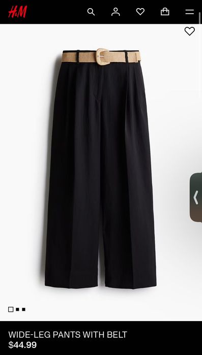 Брюки H&M с поясом М