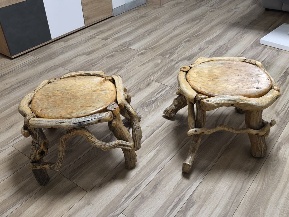 Дървени табуретки от корени 2броя
