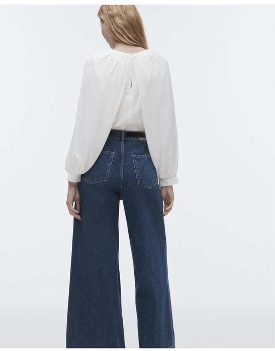 Bluza alba stil capa Zara marime S M L