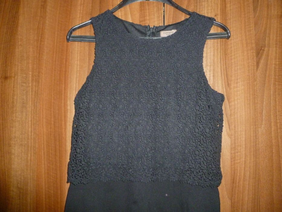 -80% CORTEFIEL маркова рокля пеплум с дантела С