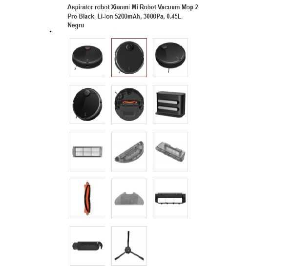 Aspirator robot Xiaomi Mi Robot Vacuum Mop 2 Pro black 5200mAh, 35.6W