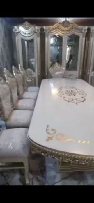 Stol stul 12 kishilik. Gorka 3 bo'limli.стол стул 12 талик. Горка.