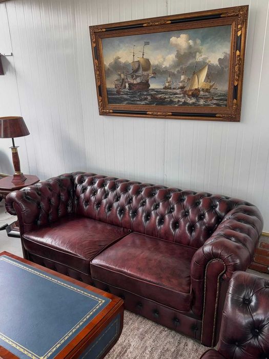 Chesterfield -Класическа кожена гарнитура