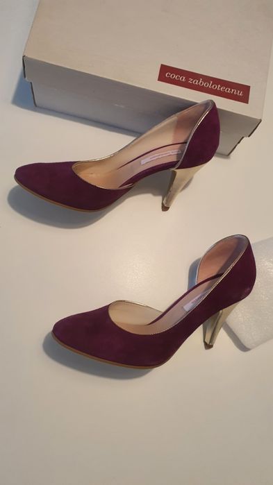 Pantofi piele intoarsa Coca Zaboloteanu