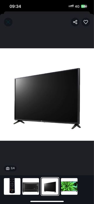 Продаётся телевизор LG 32LM570BPLA.