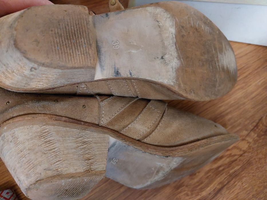 Кожени боти от набук Mango N°39, boho, Cowboy, Marant