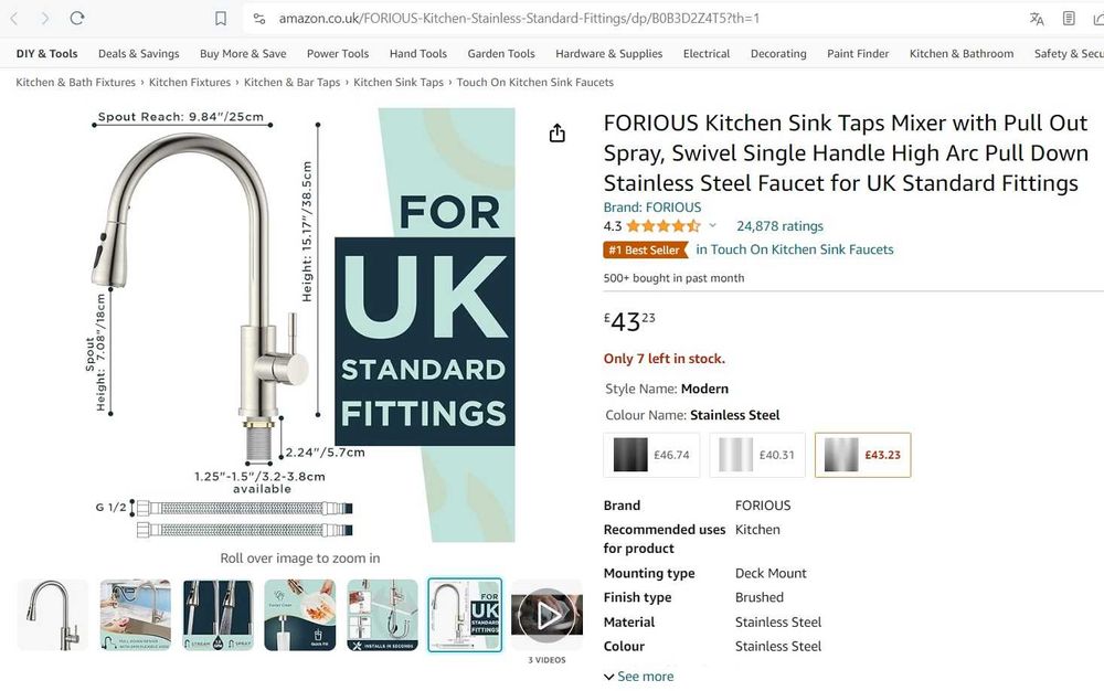 Robinet chiuvetă de bucătărie mixer cu spray de extragere, pivotant