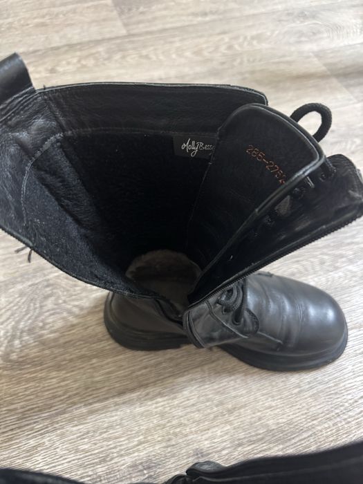 Зимние кожанные сапоги