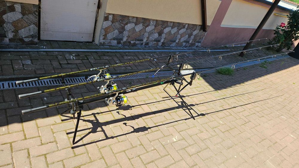 Set pescuit Crap 6x lansete Hakuyo MTX 9 3.9m 3.6m