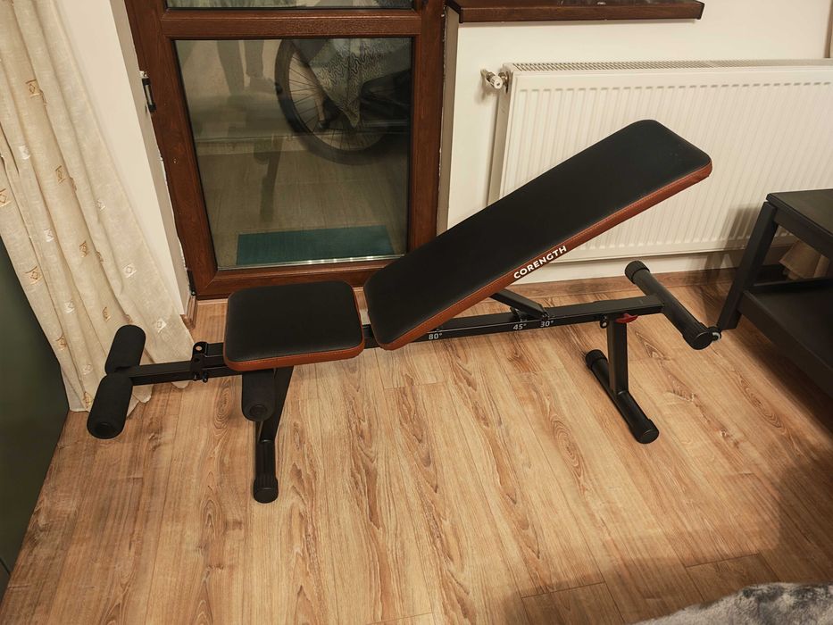 Bancă Fitness + GANTERE 20 KG