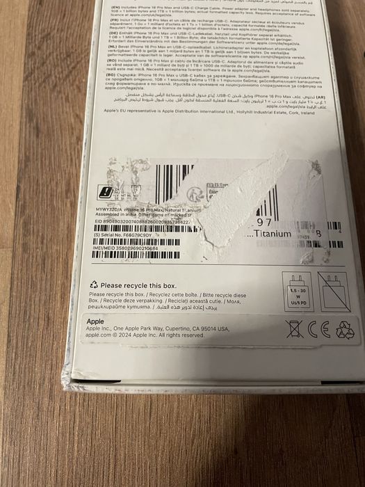 Iphone 16 pro max gri 256gb 96% baterie ca nou