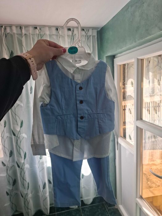 Costum cu cămașă noi băiețel