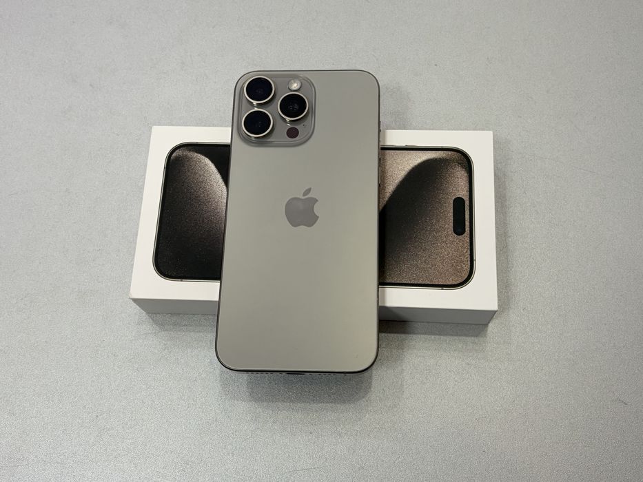 Iphone 15 Pro Max, 512 GB, Natural Titanium, la cutie