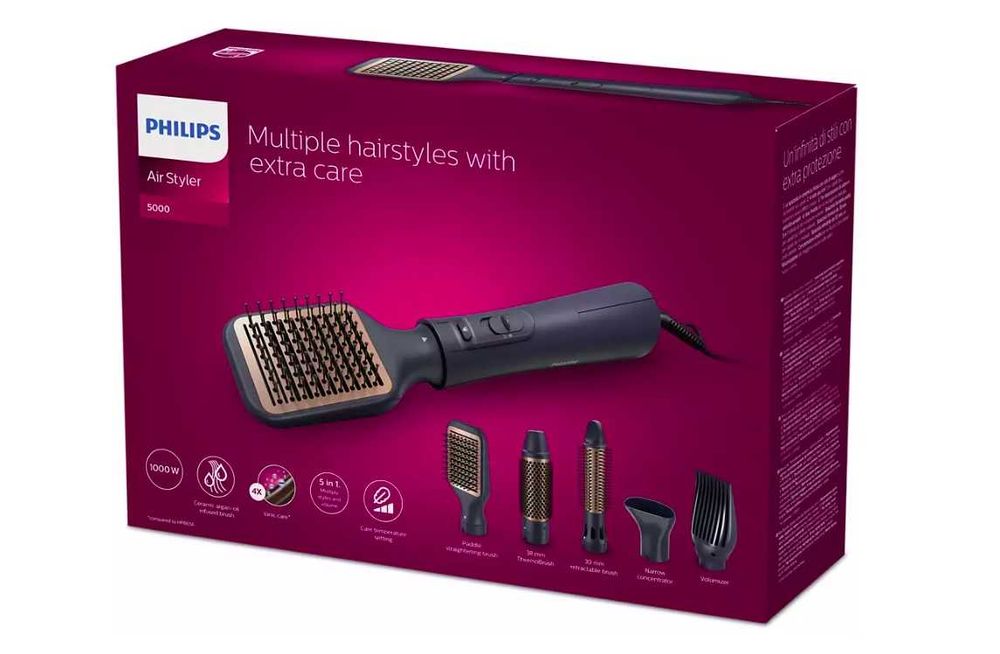 Четка за коса с горещ въздух Philips Series 5000 BHA530/00, 1000 W