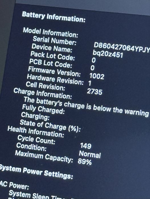 MacBook AIR M1 256 gb - 2021, 149 cicluri