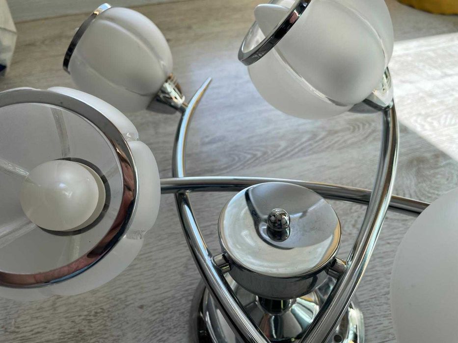 Lustra eleganta, aspect cromat cu 5 spoturi - APROAPE NOUA