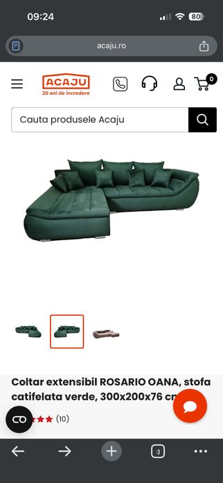 Coltar verde impecabil
