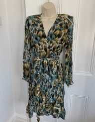 Massimo Dutti Коприна и вискоза Wrap Dress – нова с етикет, размер M(UK 12)