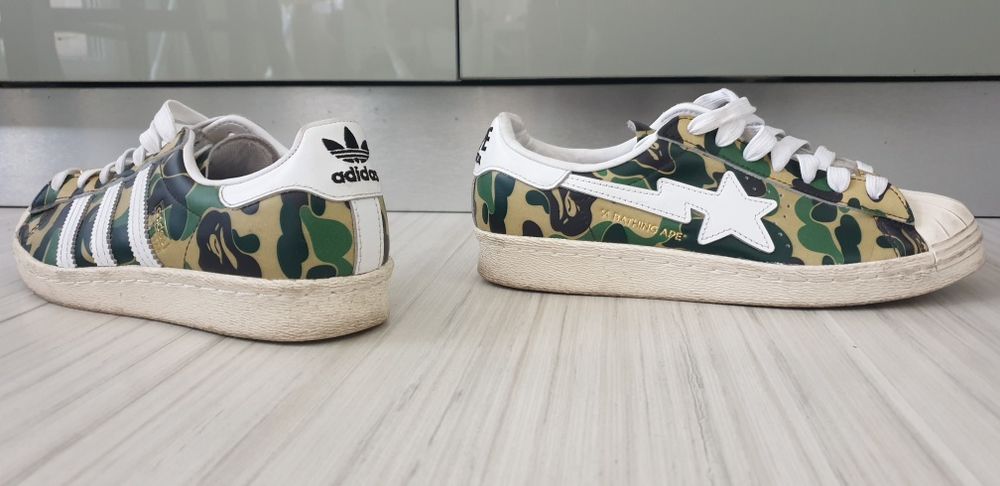Adidas SuperStar x BAPE / 36/22см UK 3.5 US 4 ОРИГИНАЛ! Унисекс Кецове