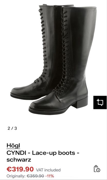 Високи ботуши с връзки Hogl