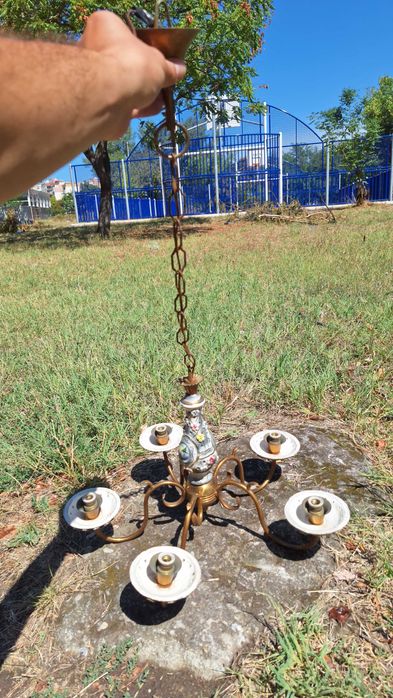 Полилей класика - мед с керамика, ръчно рисуван