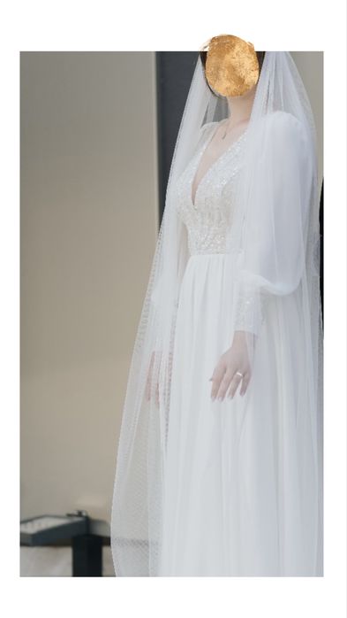 Rochie lunga de mireasa alba