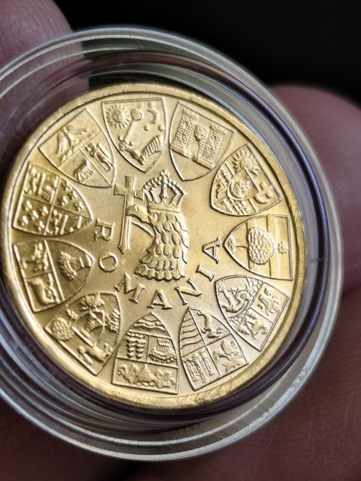 20 леи 1944 год, Кралство Румъния, злато 6.55 гр, проба 900/1000