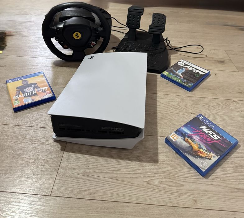 se vinde ps5+volan+pedale+jocuri