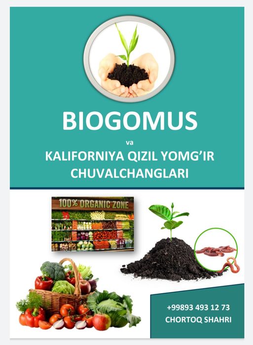 Biogomus va kaliforniya qizil chuvalchanglari