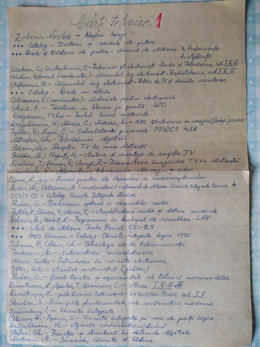 Colectie de carti tehnice