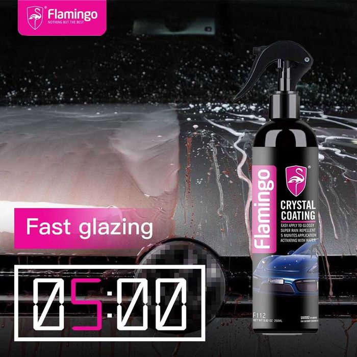 Керамична Течна Полимерна Вакса FLAMINGO Crystal Coating 250ml.