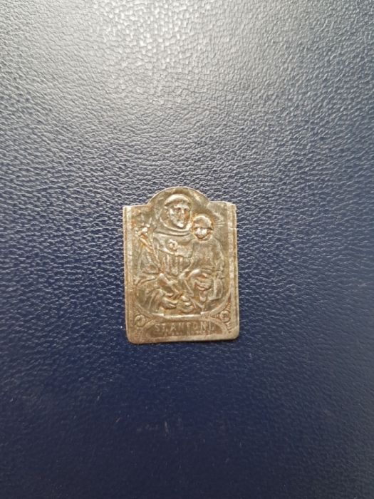 Икона на серебре. Миниатюра. Привезена из Германии.