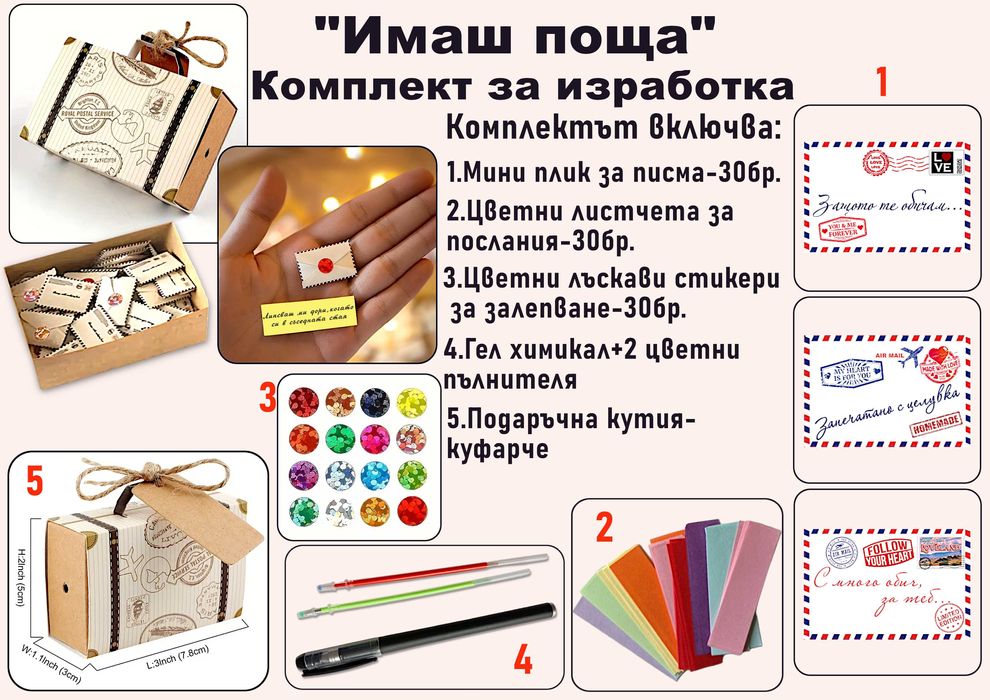 Комплекти за емоционални послания-"Направи сам"подарък ,с Ваша снимка