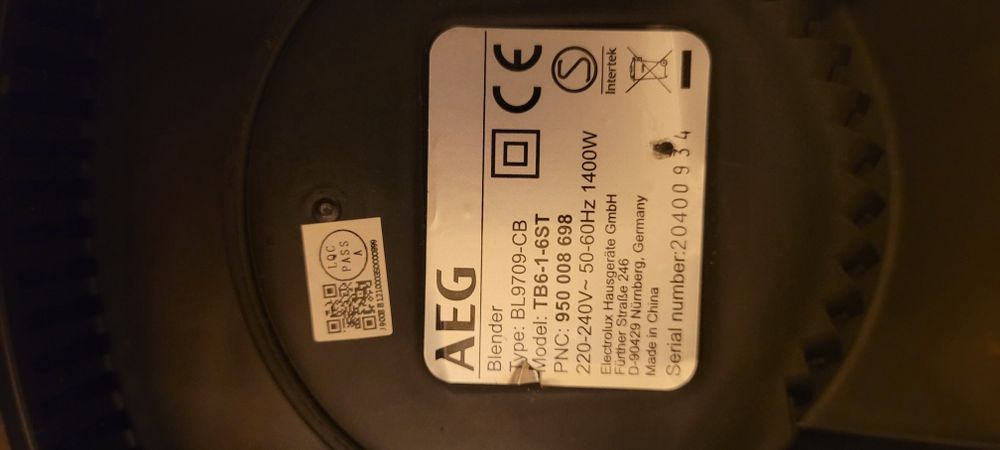 Vanzare Blender AEG TB6-1-6ST