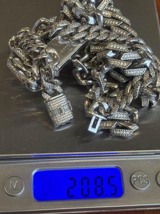 Сребърна гривна Монако с камъчета 37.4гр 925