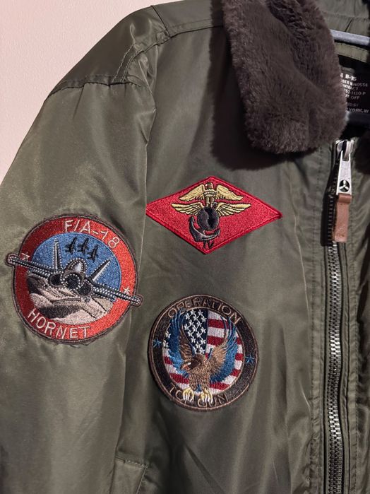 Top Gun B-15 Flight Jacket With Patches.