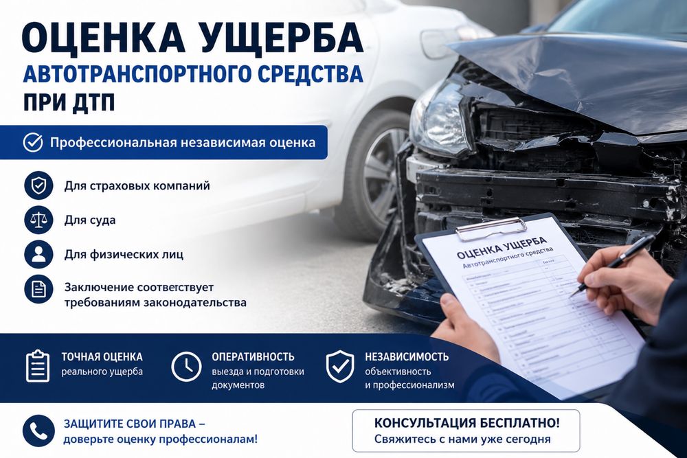 Оценка ущерба автотранспорта (yetkazilgan zararni baholash xizmati)