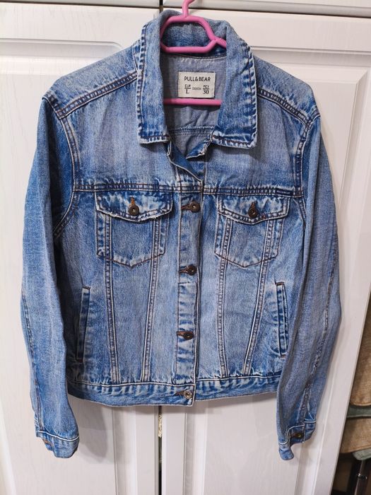 Geacă denim albastră