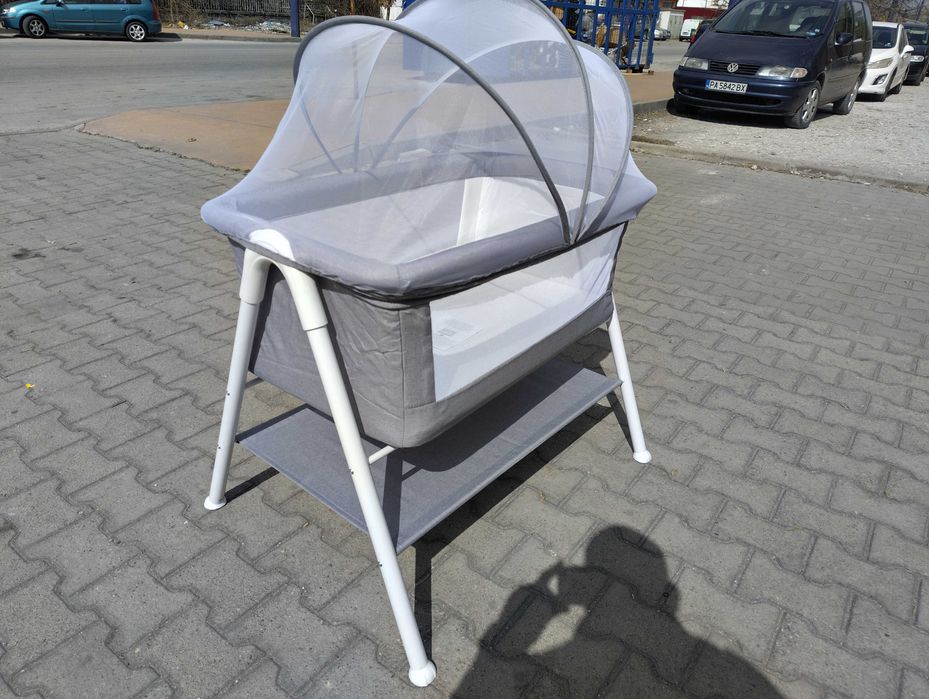 MONI Бебешко легло KALINIHTA сив