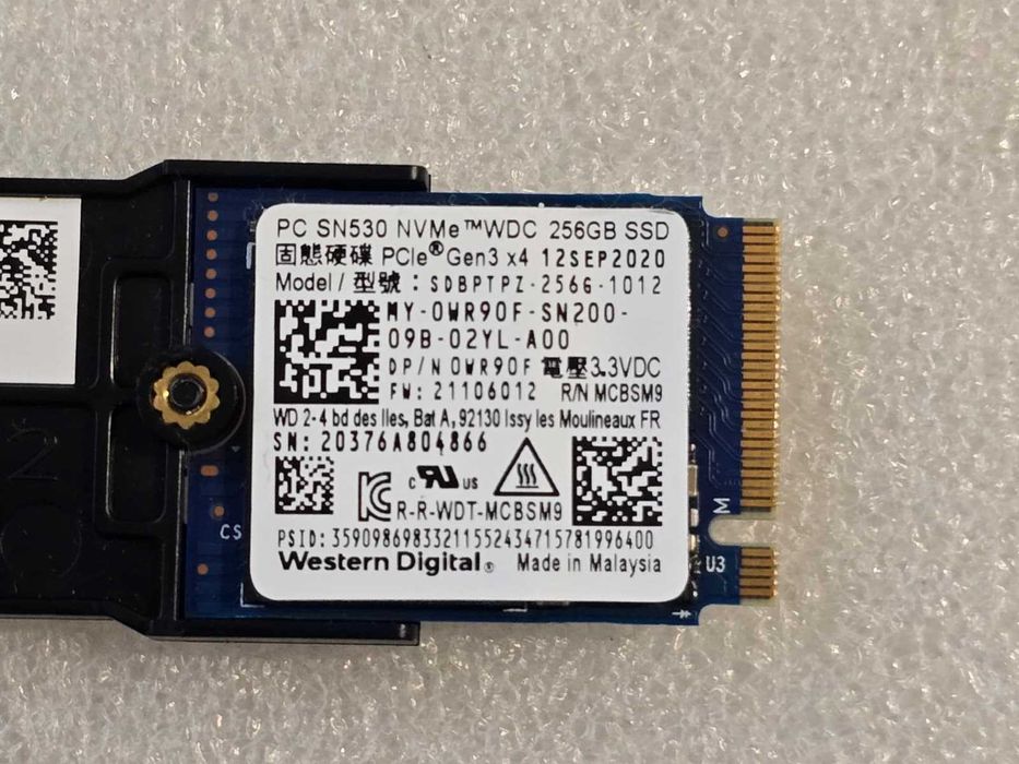 Solid State Drive (SSD) Western Digital 256GB NVMe PC SN530 M.2 – 2230