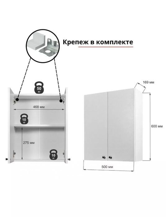 Шкаф навесной для ванной