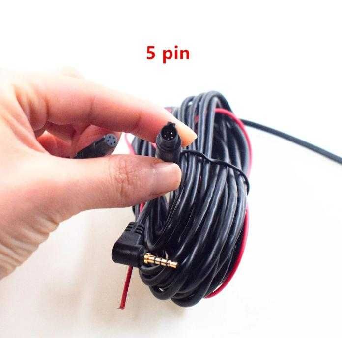 Навигация Паркиране Нощно Виждане 5PIN Камера Aвтомобилно Огледало 2.5мм Жак 6М АV Кабел - 5 ПИНА + 6 метра аудио/видео/захранващ Кабел Допълнително