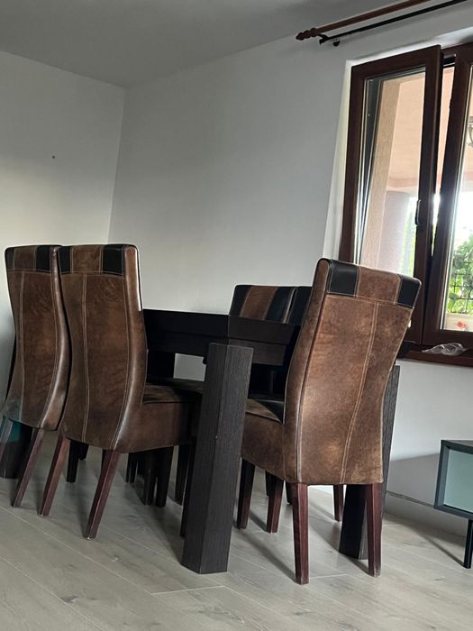 Masa living extensibila cu scaune Naturlich