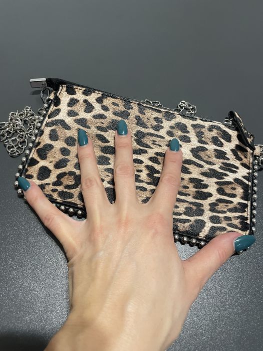 Мини леопардова чанта