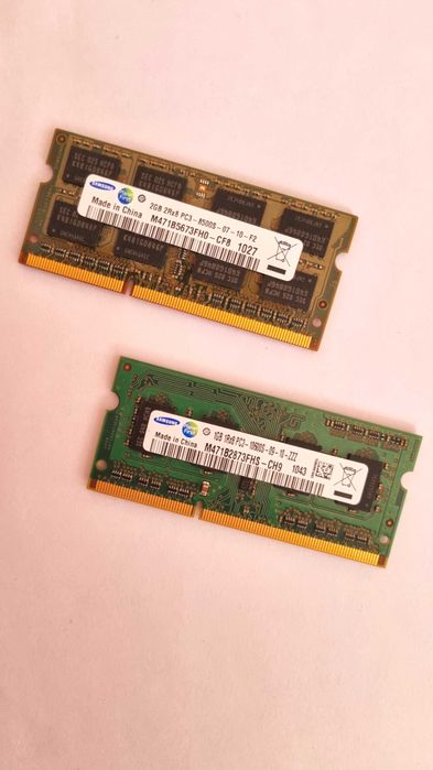РАМ памет Samsung за лаптоп 2GB + 1GB DDR3 SO-DIMM