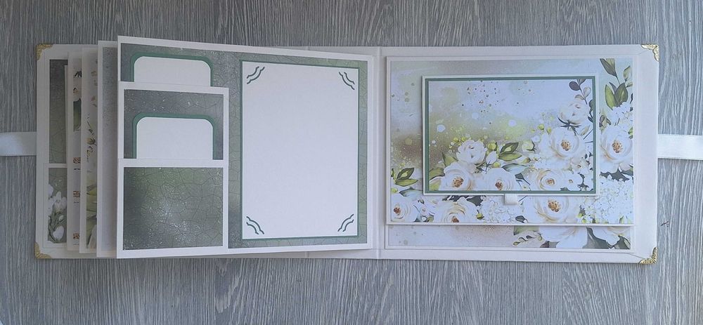 Сватбен албум "Нашата приказка" в антично бяло, ръчна изработка /51.2